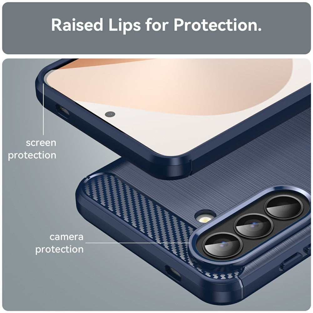 Husa de protectie Techsuit Carbon Silicone compatibil cu Samsung Galaxy A57 5G, Albastru