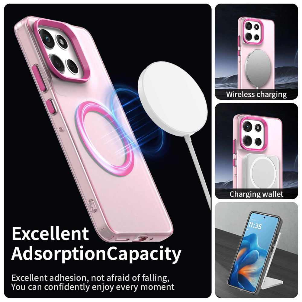 Husa de protectie Techsuit CandyCase MagSafe compatibil cu Motorola Moto G86, Roz