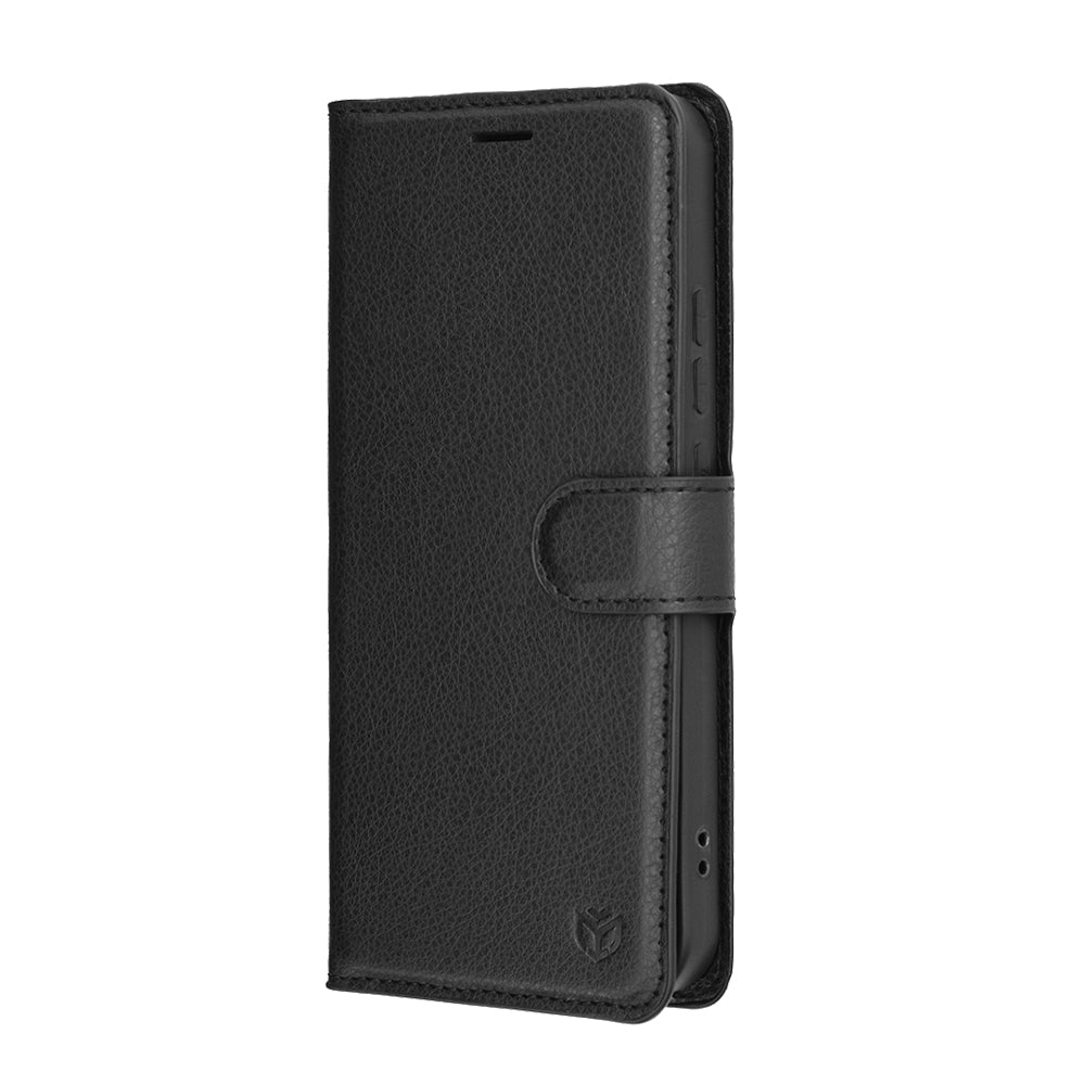 Husa de protectie Techsuit Leather Folio compatibil cu Oppo A6 Pro 4G / A6 Pro 5G, Negru