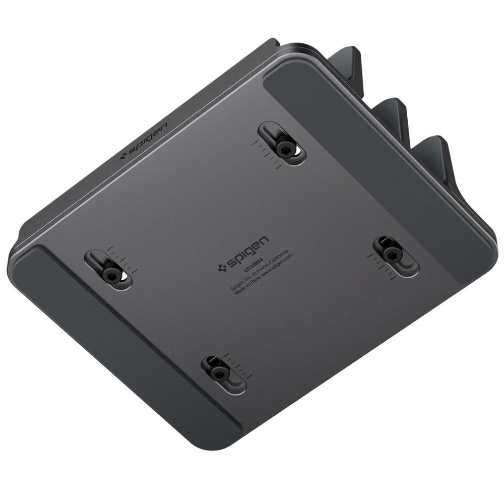 Suport Spigen Vertical Laptop Stand LD208S4 (AMP10640), for 4 Devices, Adjustable Width, Universal, Silicone Pads, Gri Spatial