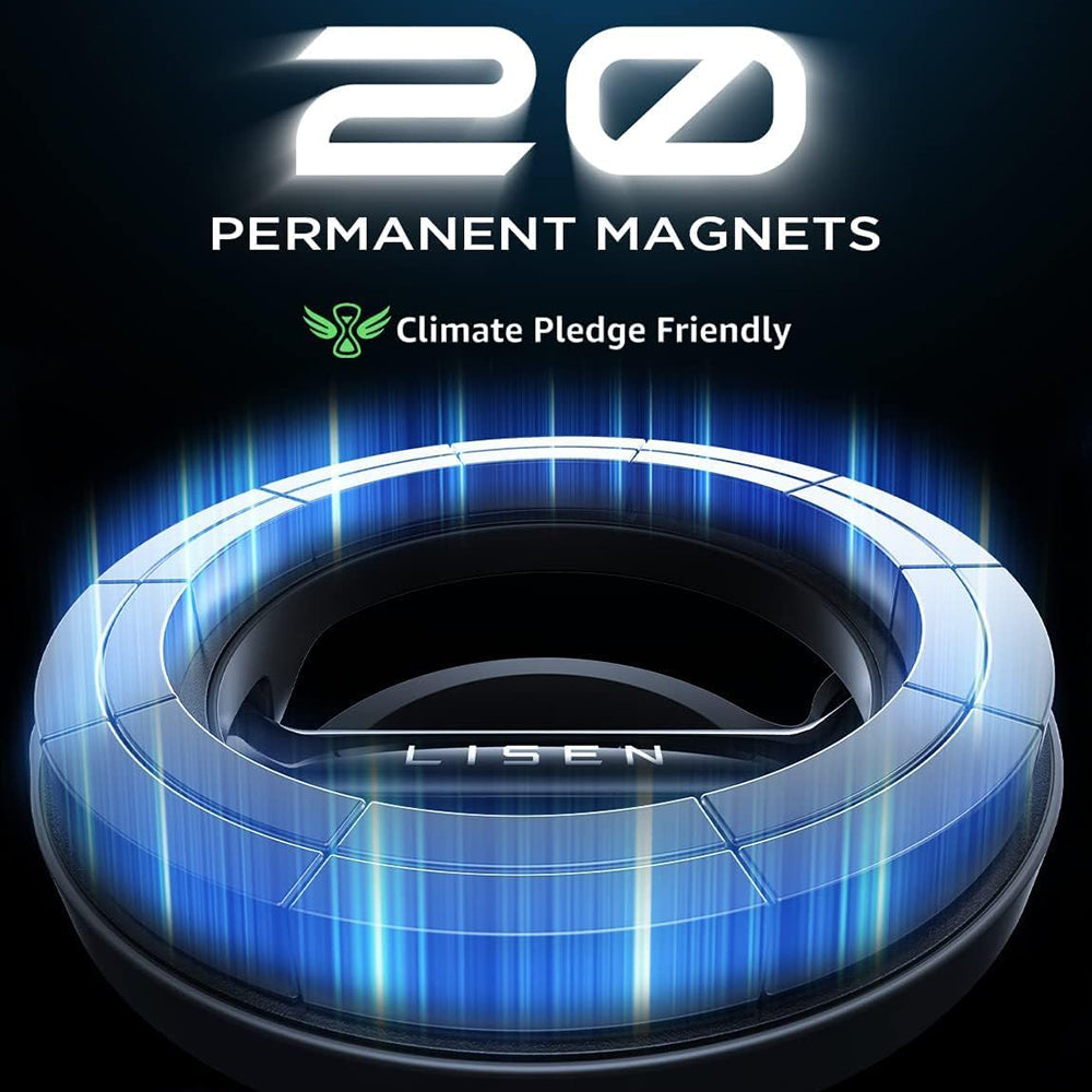 Suport Lisen (YL0222100001), for Air Vent, Magnetic Grip, Universal, Adjustable, Secure Fit, N52 Magnets, Negru