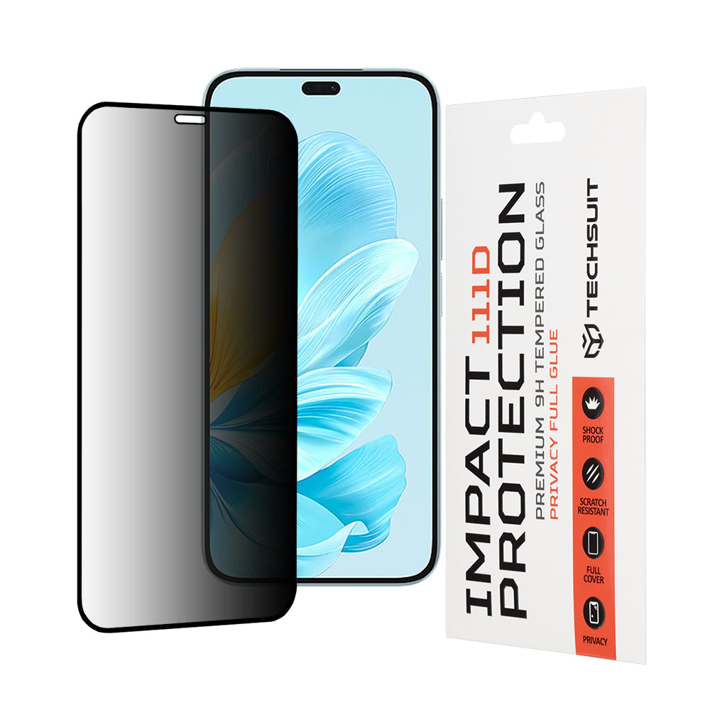 Folie de protectie Techsuit 111D Privacy Full Glue compatibil cu Honor 200 Lite, Negru