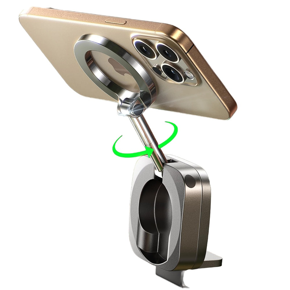 Suport Lisen (YL0224110001), Magnetic for Dashboard, Desk, 360° Rotation, Foldable, Table Clip, Secure Fit, Negru