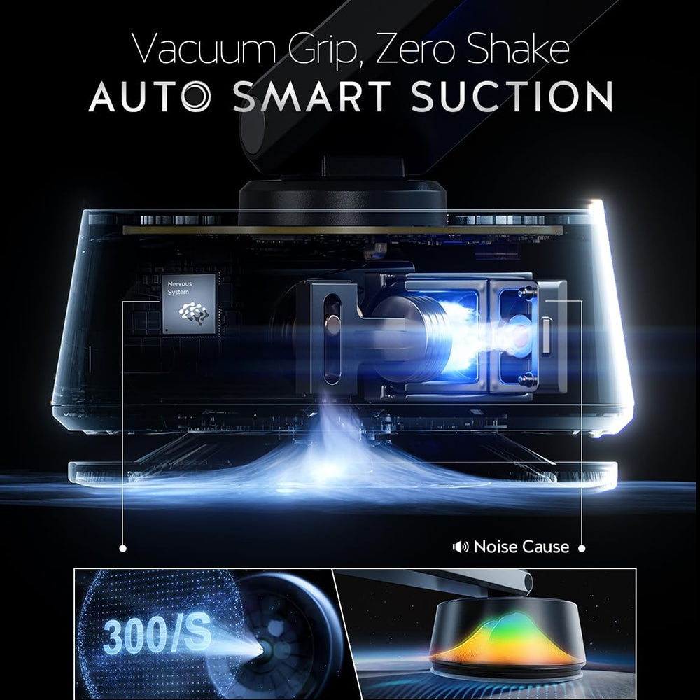 Suport Lisen A680 (YL0225010007), for Dashboard, Desk, Electric Suction Cup, 360° Rotation, Clamp Arm, 130mAh, Negru