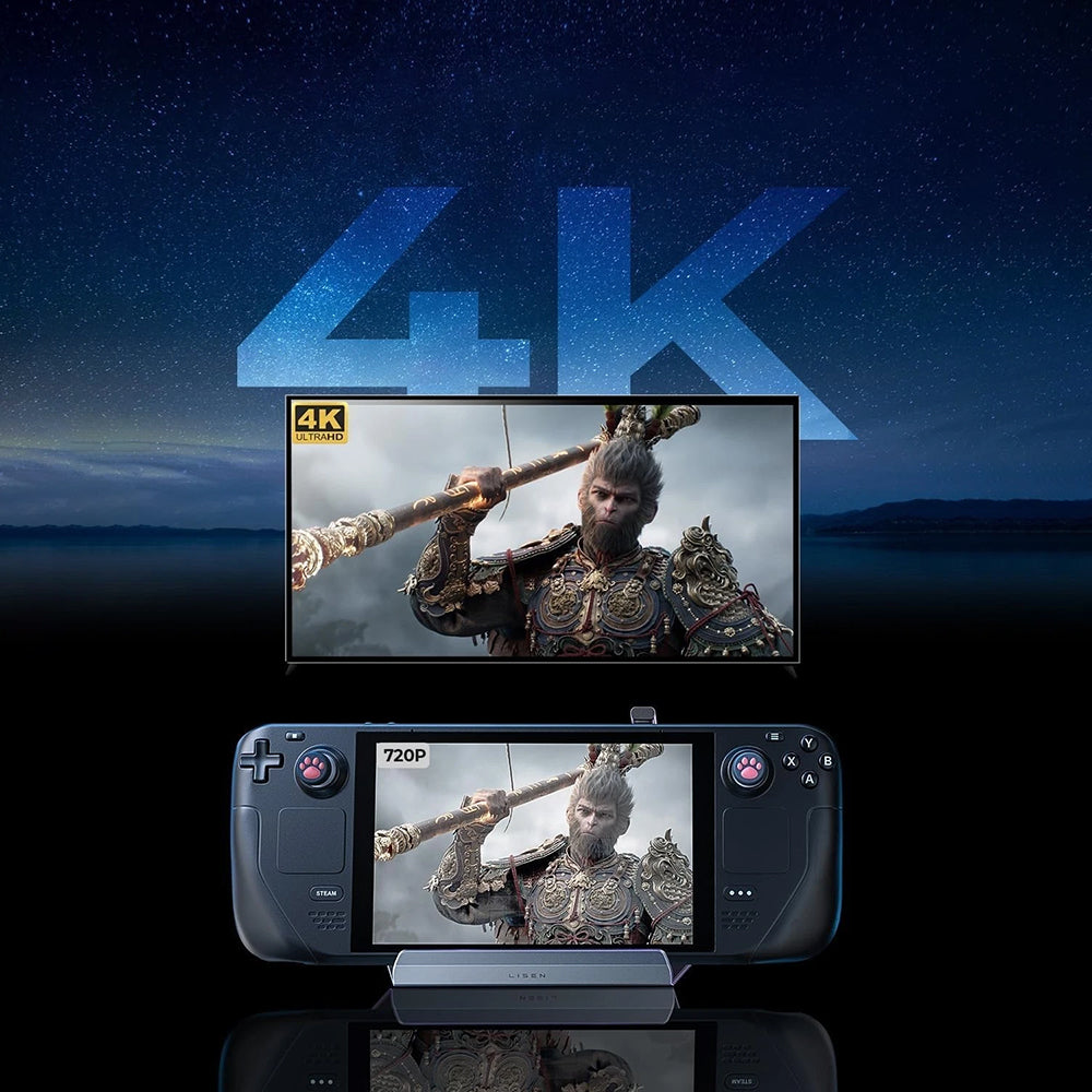 Accesoriu gaming Lisen Docking Station S1 (YL0423110005), HDMI 2.0 4K, 3x USB3.0, USB-C PD100W, Ethernet, 2x Cooling Fan, OLED, Negru