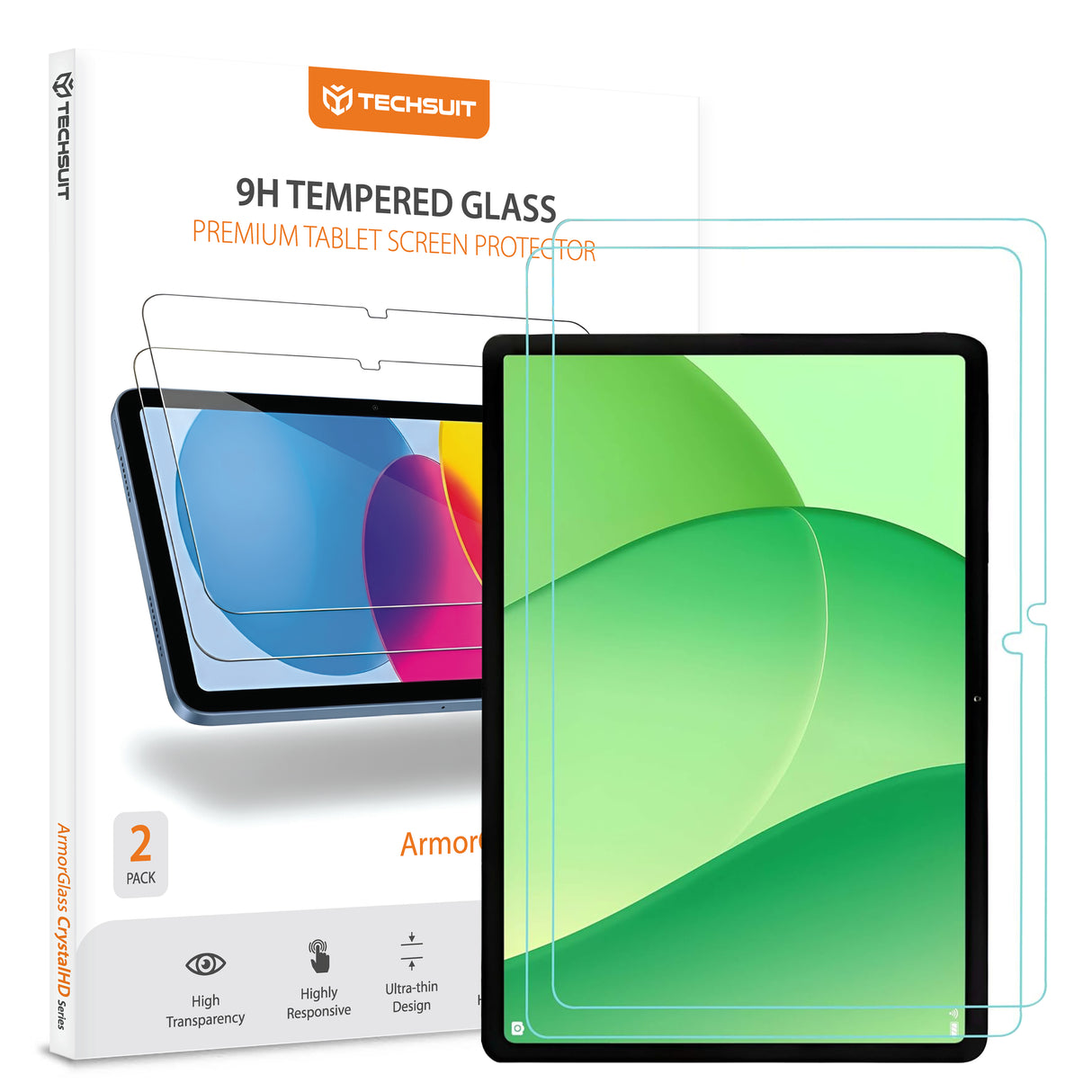Husa de protectie tableta Techsuit ArmorGlass CrystalHD (set de 2) compatibil cu Oppo Pad SE 11 / OnePlus Pad Lite, Transparent