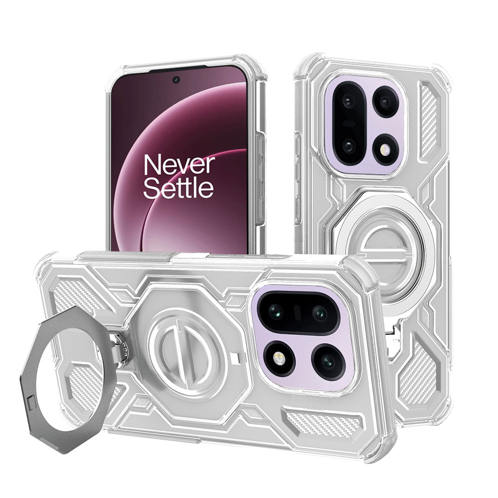 Husa de protectie Techsuit Carbon Shield PRO compatibil cu OnePlus 15, Alb Transparent