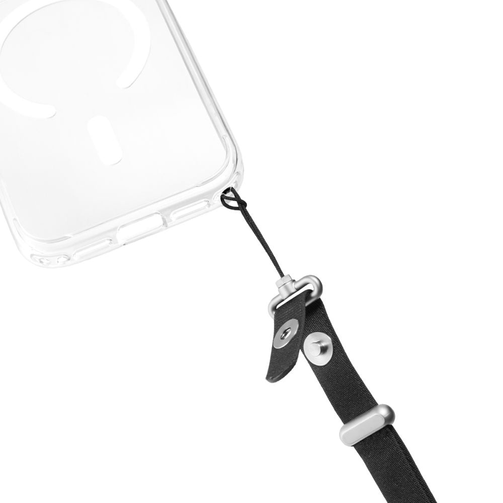 Suport Spigen Lanyard Strap DA30L (AFA10614), Neck/Crossbody Wear, for Phone Cases, Magnetic Length Adjustmen, Negru