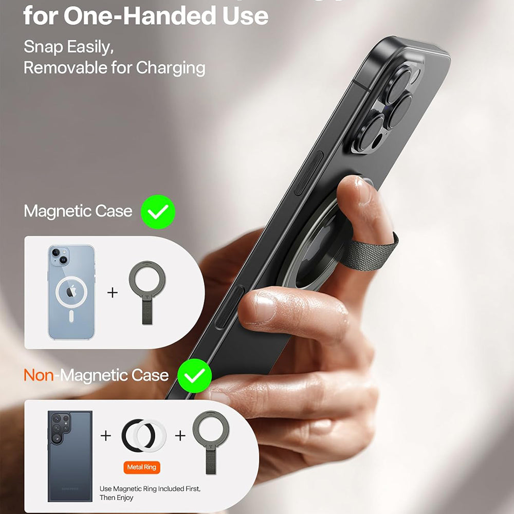 Torras Suport Torras Ostand Magnetic Ring, 360° Rotatable Stand, Phone Holder/Grip, Easy Attach, Bleumarin – imagine 5