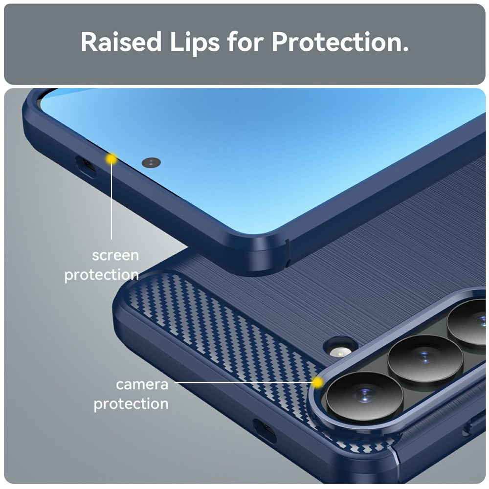 Husa de protectie Techsuit Carbon Silicone compatibil cu Samsung Galaxy S26 Plus, Albastru