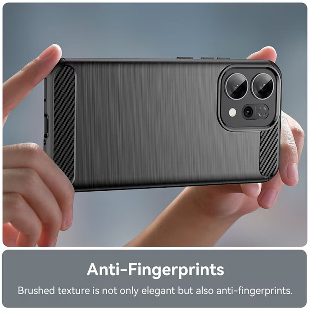 Husa de protectie Techsuit Carbon Silicone compatibil cu Oppo Reno15 F / Reno15 FS 5G, Negru