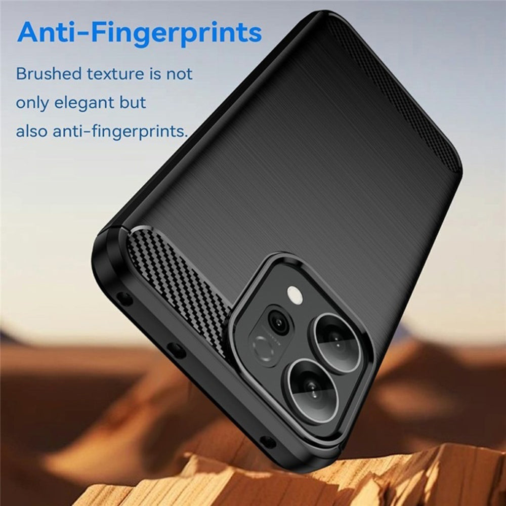 Husa de protectie Techsuit Carbon Silicone compatibil cu Oppo Reno15 F / Reno15 FS 5G, Negru