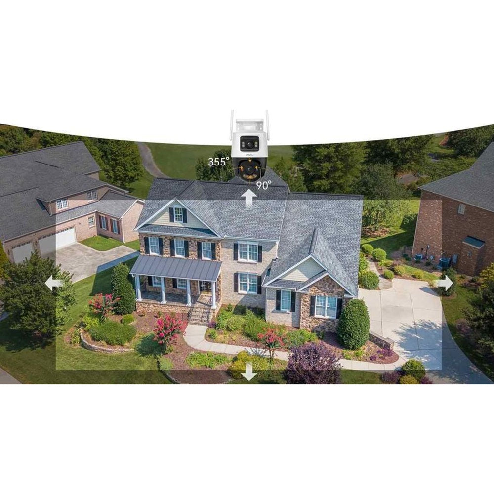 Imou Outdoor Camera Cruiser Dual 2 PRO (IPC-S7XFP-8U0WED), 4+4MP, AI IMOU SENSE, Wi-Fi 6, Dual IR, PT, Alarm, IP65, Alb