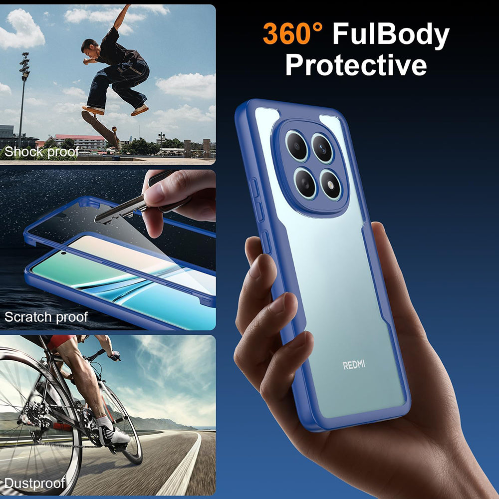Folie de protectie Techsuit ColorVerse 360 Series + compatibil cu Xiaomi Redmi Note 15 4G, Albastru