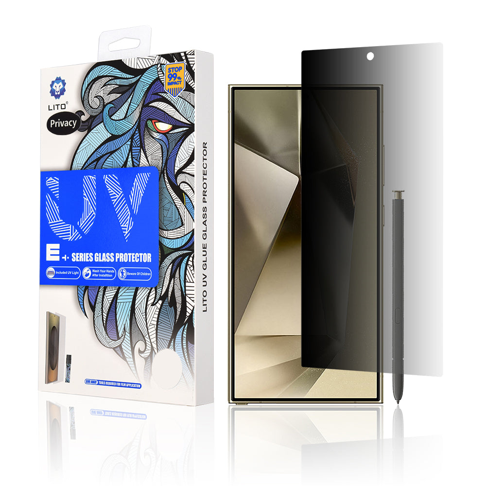 Folie de protectie Lito 3D UV Glass compatibil cu Samsung Galaxy S24 Ultra, Privacy