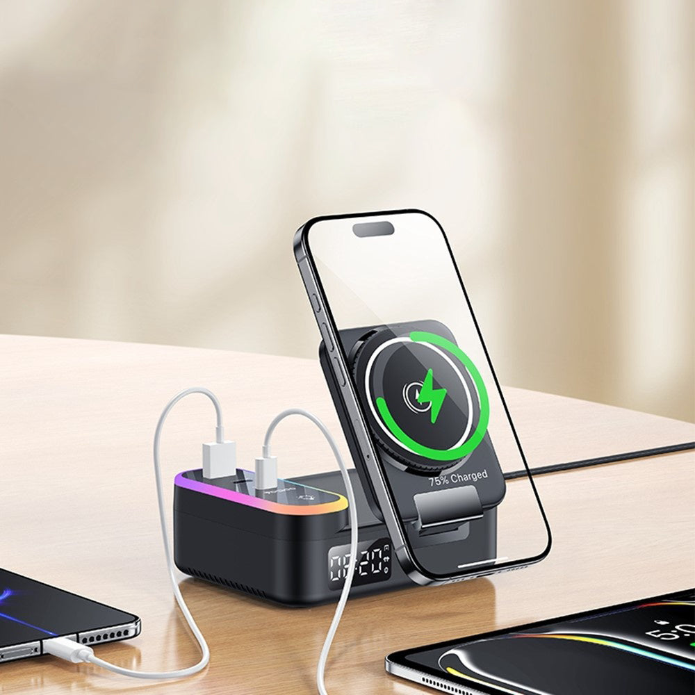 Incarcator Yesido (DS38), 8in1 Wireless, 65W, Fast Charging, Negru