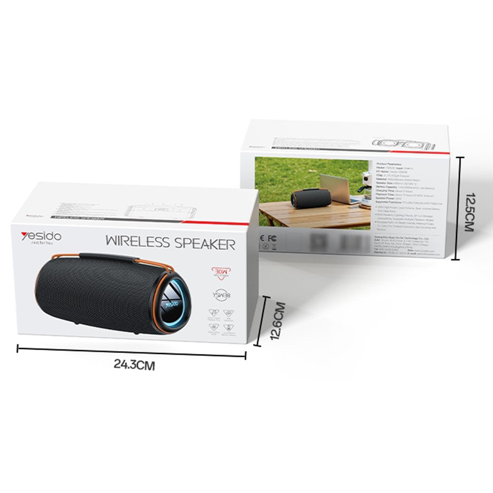 Boxa Wireless Yesido (YSW38), Bluetooth 5.3, 30W, Negru