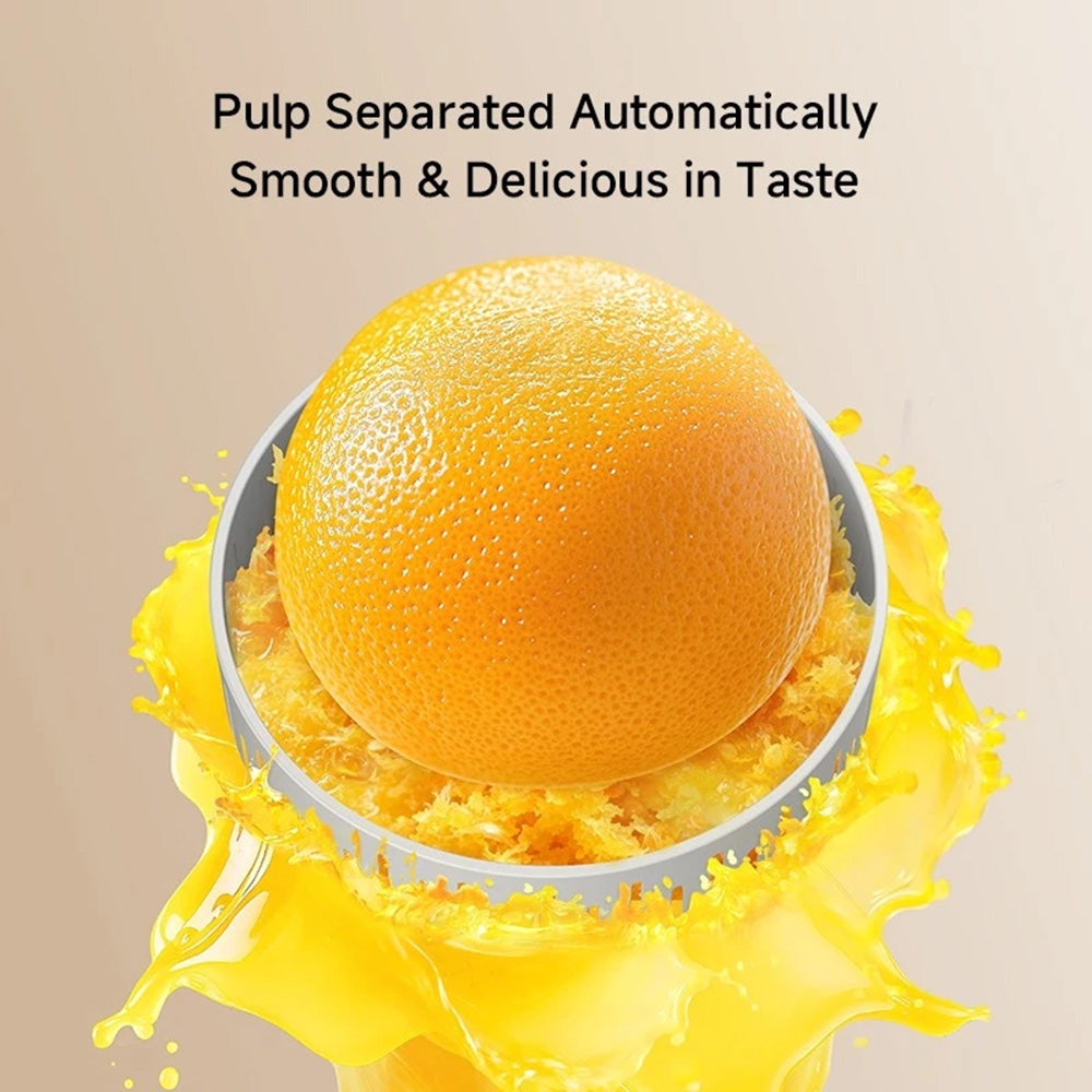 Gadget Deerma Electric Citrus Juicer (LC01), Cordless, Portable, Automatic Pulp Separation System, 1500mAh, 45W, BPA-Free, Alb