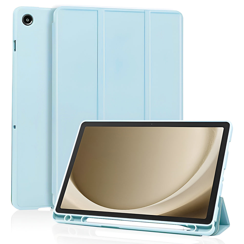 Husa de protectie tableta Techsuit Flex Trifold (with Pencil Holder) compatibil cu Samsung Galaxy Tab A11 Plus / A9 Plus, Albastru Cer