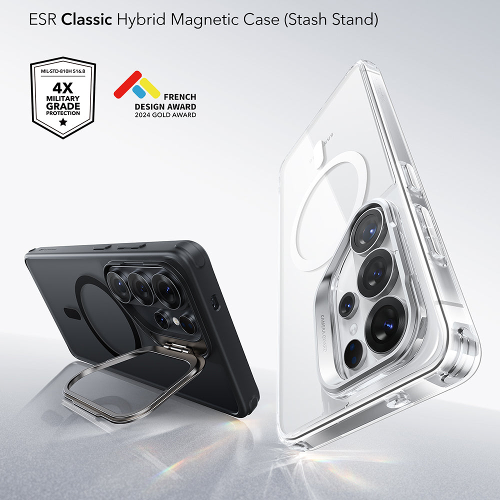 Husa de protectie ESR Classic Hybrid HaloLock Kickstand compatibil cu Samsung Galaxy S26 Ultra, Negru Mat