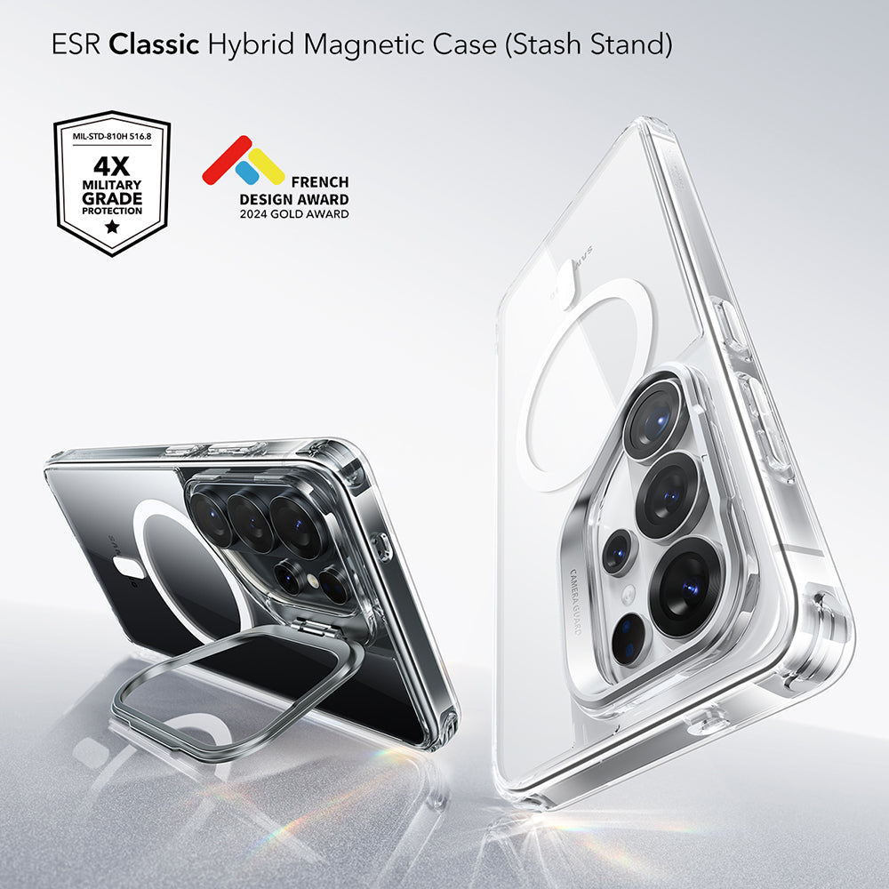 Husa de protectie ESR Classic Hybrid HaloLock Kickstand compatibil cu Samsung Galaxy S26 Ultra, Transparent