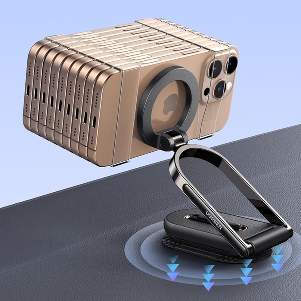 Suport Ugreen LP924 (65186), MagSafe, for Dashboard, Foldable, 360°, Secure Hold, Detachable Base, Negru