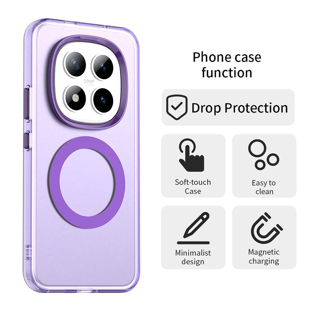 Husa de protectie Techsuit CandyCase MagSafe compatibil cu Xiaomi Redmi Note 15 Pro+ 5G / Poco M8 Pro 5G, Mov