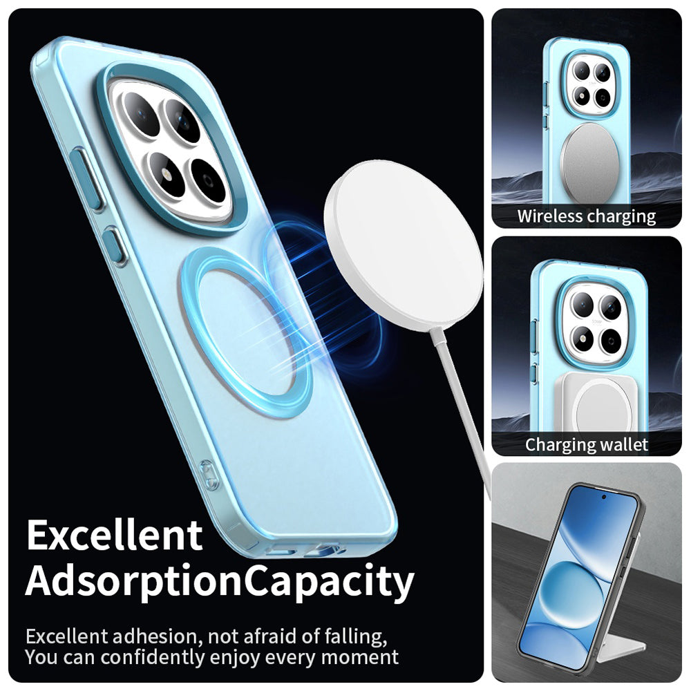 Husa de protectie Techsuit CandyCase MagSafe compatibil cu Xiaomi Redmi Note 15 Pro 5G, Albastru