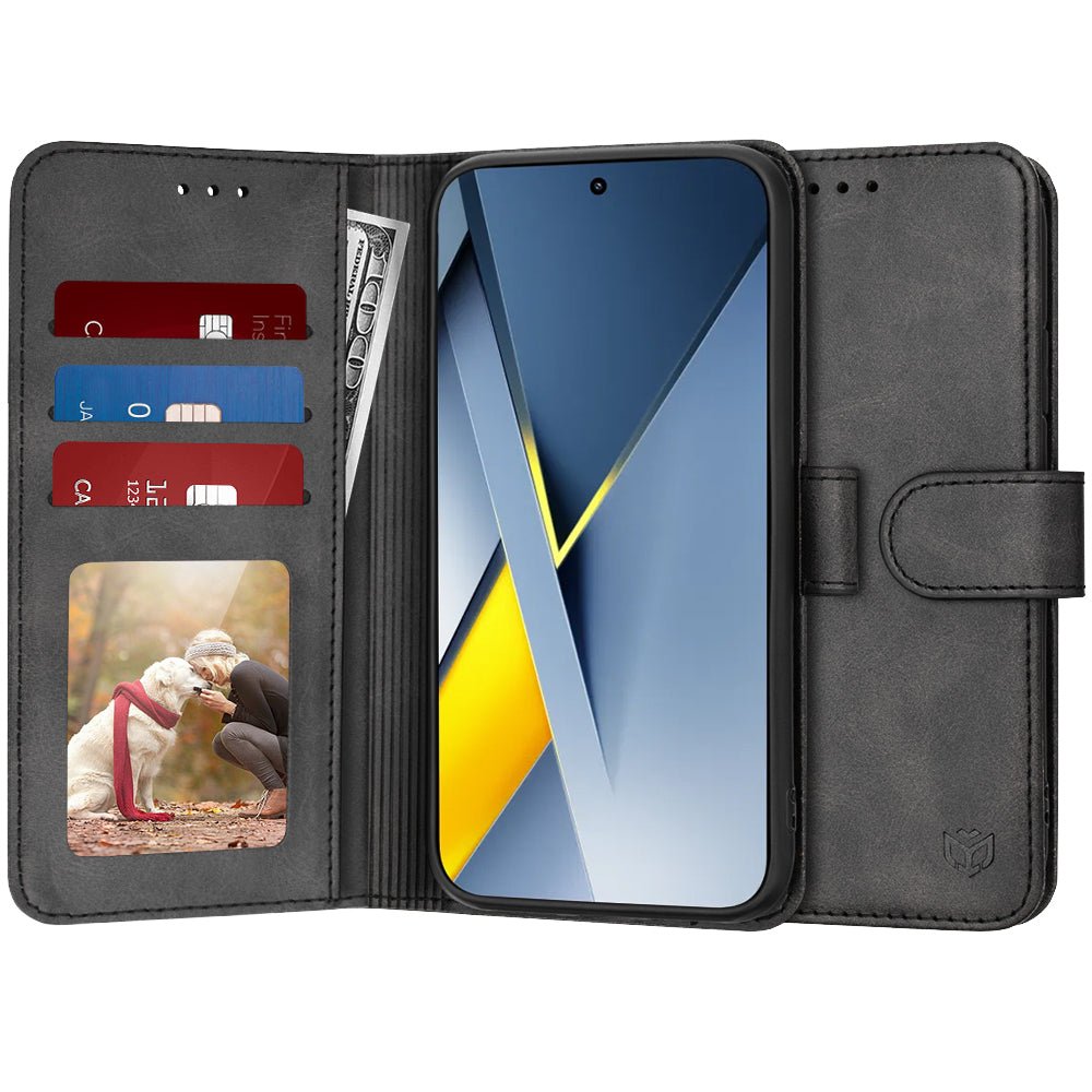 Husa de protectie Techsuit Diary Book compatibil cu Xiaomi Poco F8 Ultra, Negru
