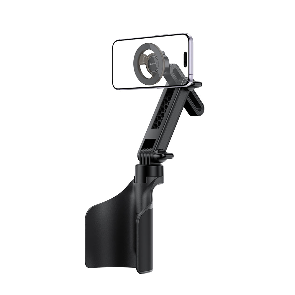 Suport Acefast- Car Holder (D62) Magnetic, with 2 Bases, N52 Magnets, Multi-angle Adjustment, Non‑slip Silicone, Universal, Black