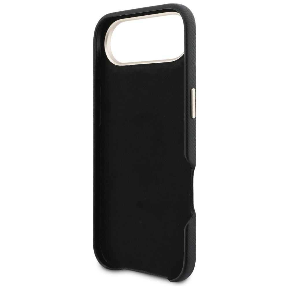 Husa de protectie Guess Hardcase Resin Logo (GUHCP17M5PS4RGGK) compatibil cu iPhone 17 Air, Negru