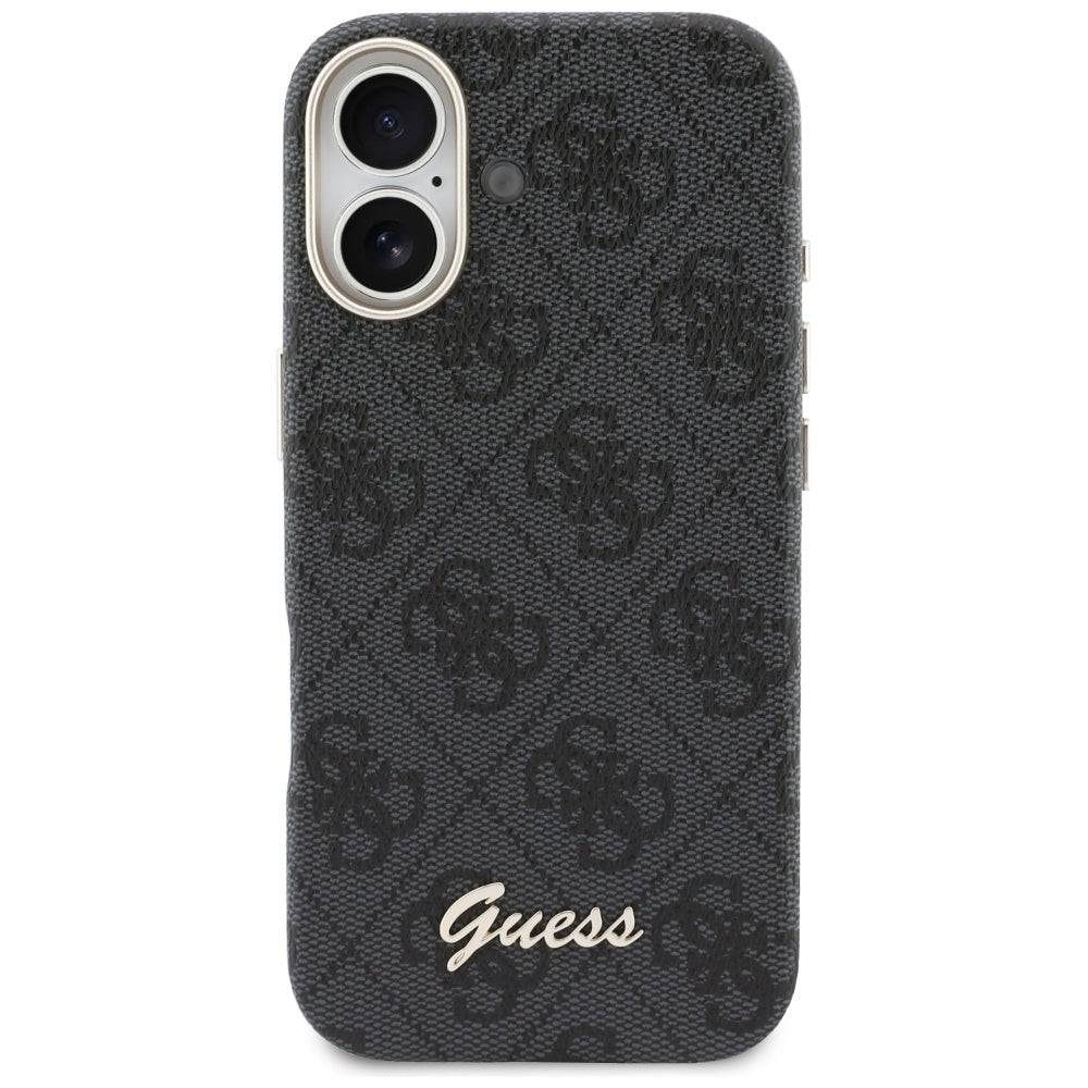 Husa de protectie Guess 4G Script MagSafe (GUHMP17S5P4FWMSK) compatibil cu iPhone 17, Negru