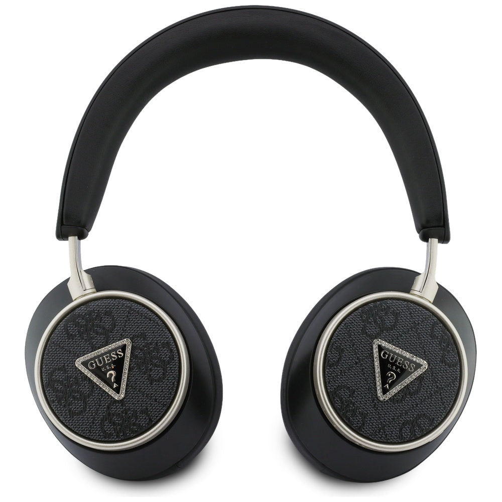 Casti Guess Wireless 4G Triangle Logo (GUBHC15P4MRCTK), Bluetooth, ENC Technology, Over-ear, Eco Leather, Negru