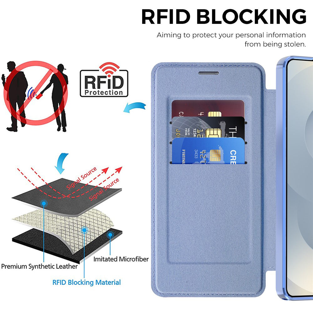 Husa de protectie Techsuit SmartMag Book compatibil cu Samsung Galaxy S26 Ultra, Albastru Deschis