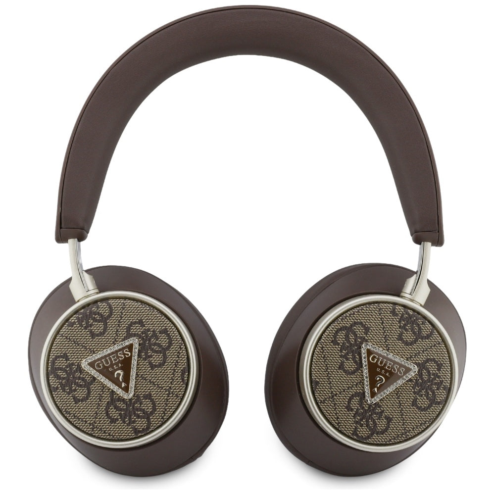 Casti Guess Wireless 4G Triangle Logo (GUBHC15P4MRCTW), Bluetooth, ENC Technology, Over-ear, Eco Leather, Maro