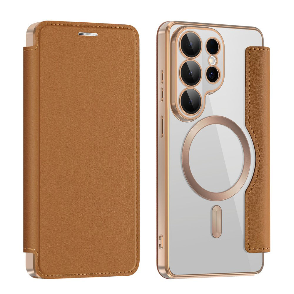 Husa de protectie Techsuit SmartMag Book compatibil cu Samsung Galaxy S26 Ultra, Maro
