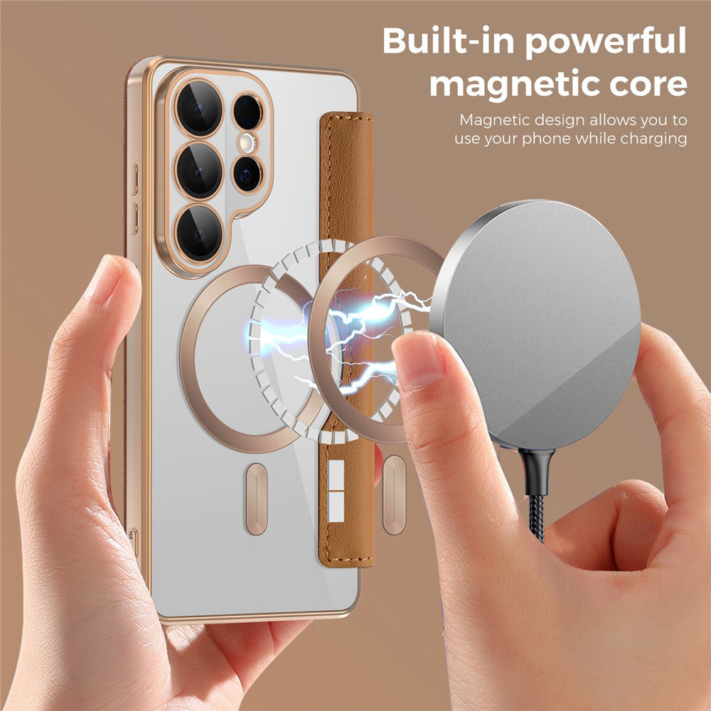 Husa de protectie Techsuit SmartMag Book compatibil cu Samsung Galaxy S26 Ultra, Maro