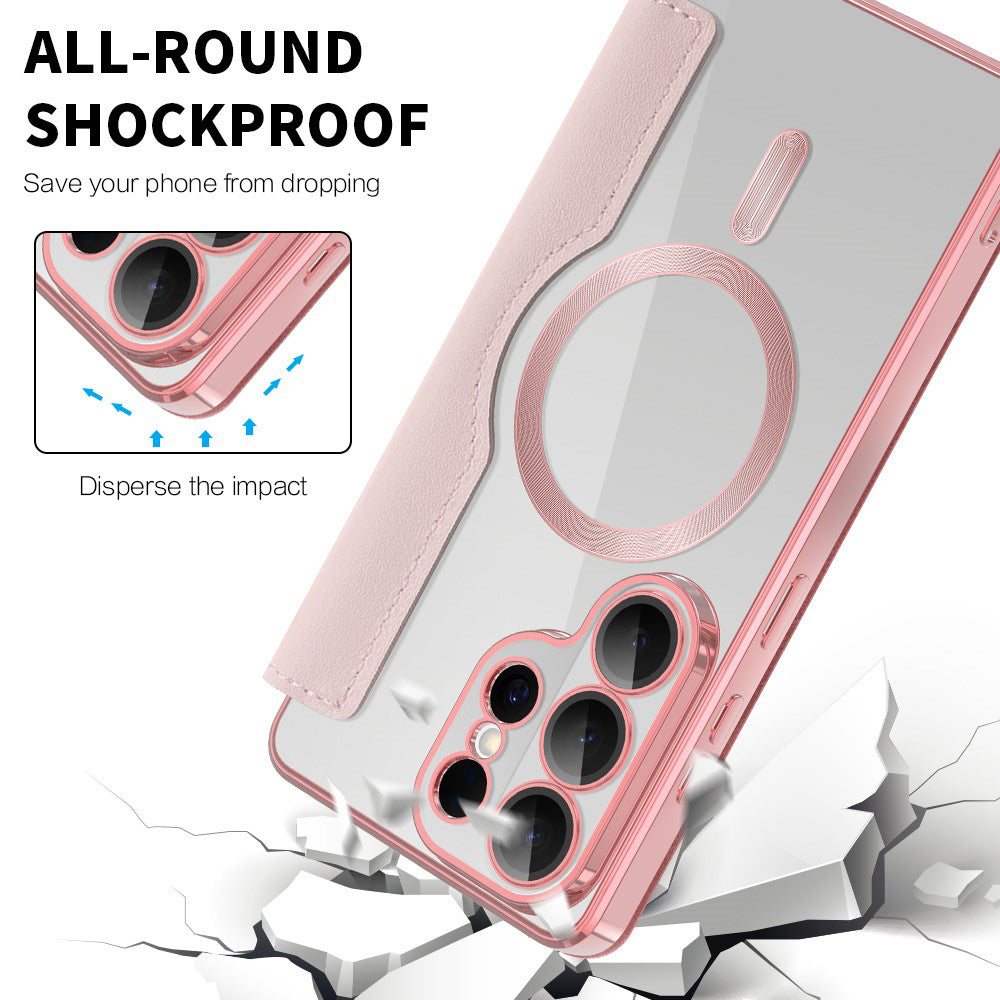 Husa de protectie Techsuit SmartMag Book compatibil cu Samsung Galaxy S26 Ultra, Roz