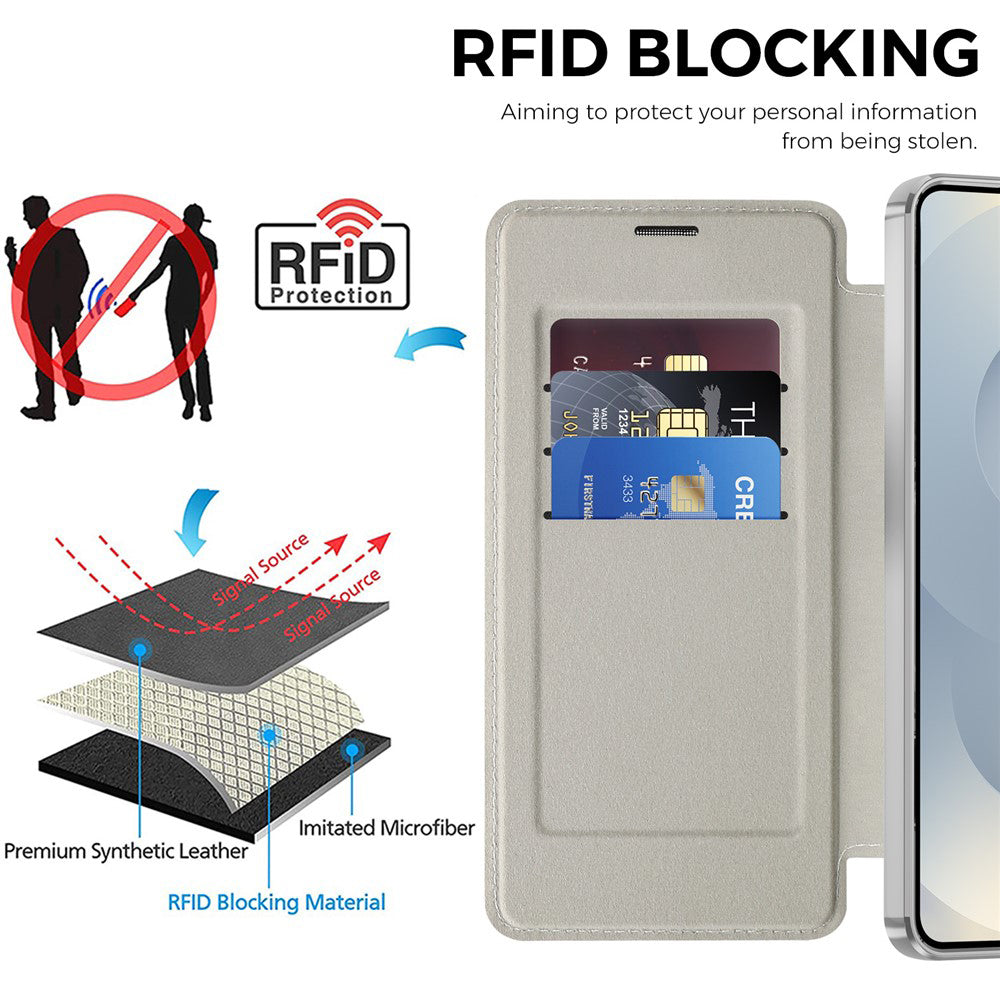 Husa de protectie Techsuit SmartMag Book compatibil cu Samsung Galaxy S26 Plus, Gri
