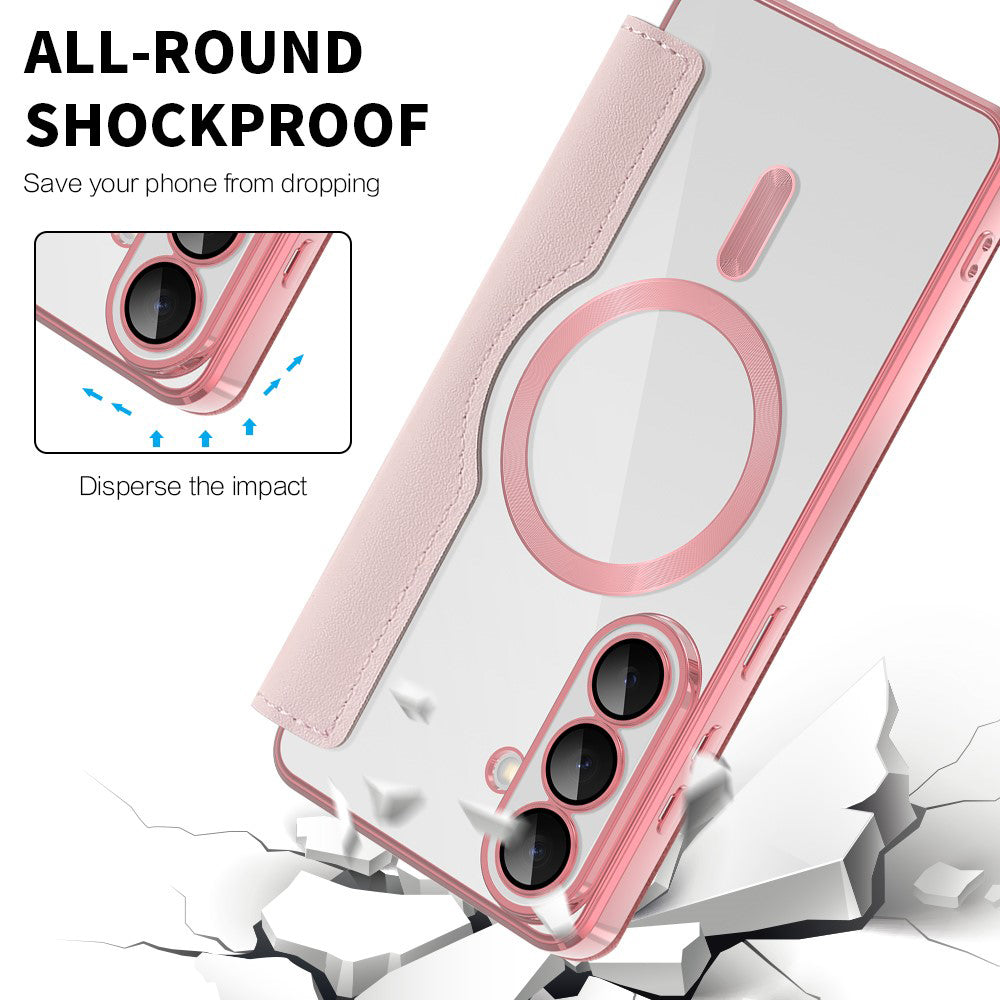Husa de protectie Techsuit SmartMag Book compatibil cu Samsung Galaxy S26 Plus, Roz