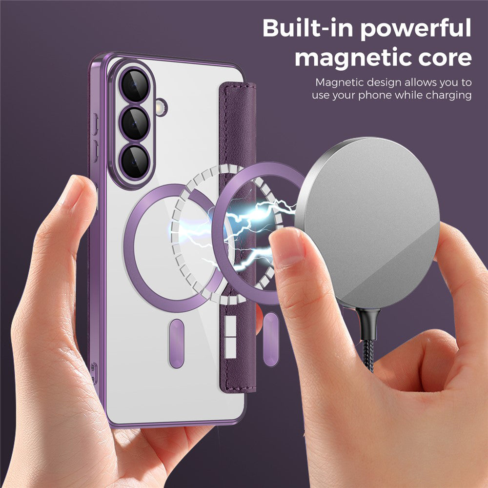Husa de protectie Techsuit SmartMag Book compatibil cu Samsung Galaxy S26, Mov