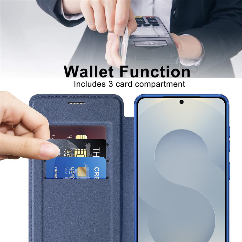 Husa de protectie Techsuit SmartMag Book compatibil cu Samsung Galaxy S26, Albastru