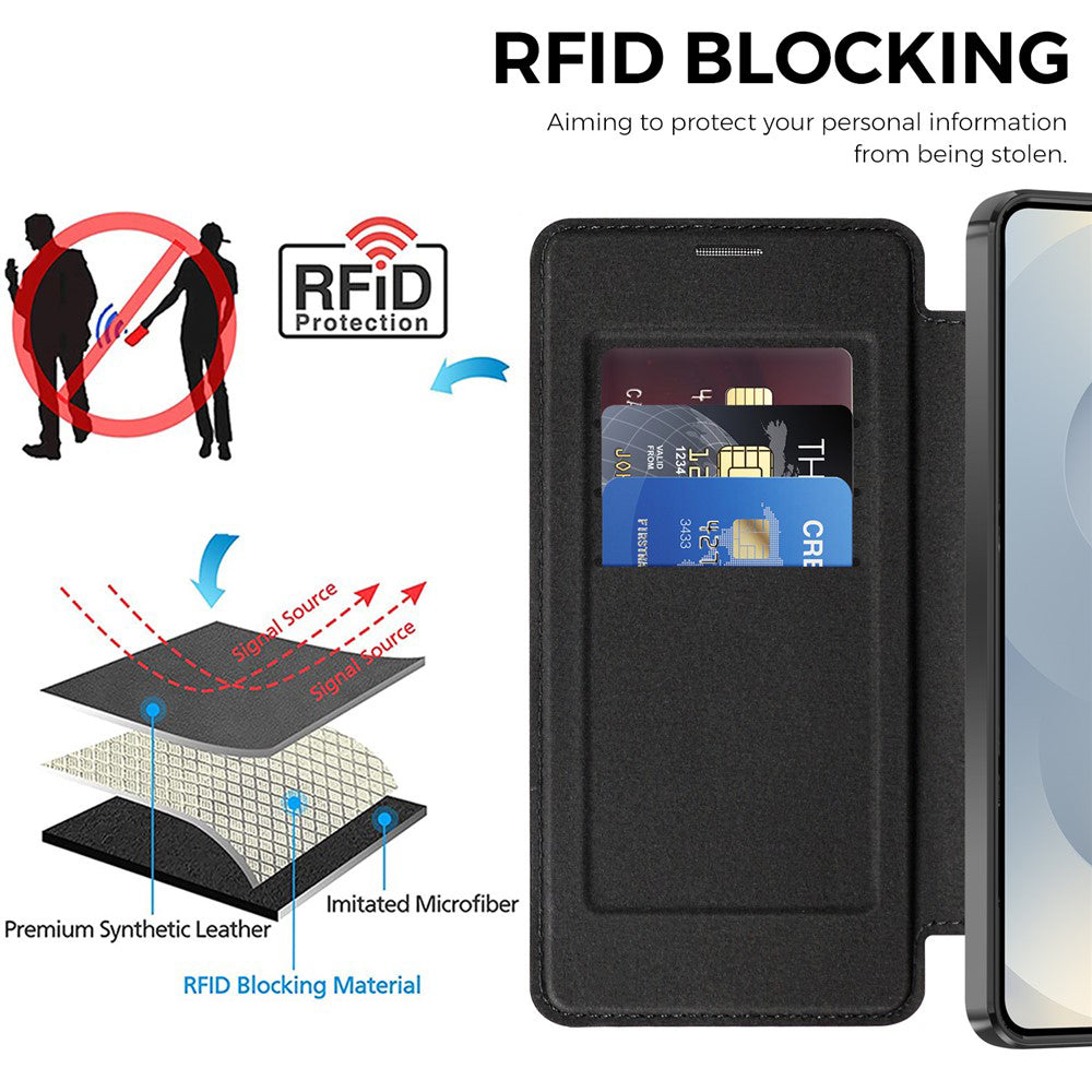 Husa de protectie Techsuit SmartMag Book compatibil cu Samsung Galaxy S26, Negru