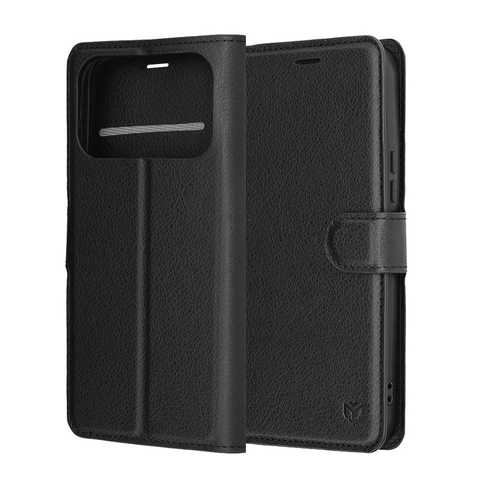 Husa de protectie Techsuit Leather Folio compatibil cu Xiaomi Poco F8 Ultra, Negru