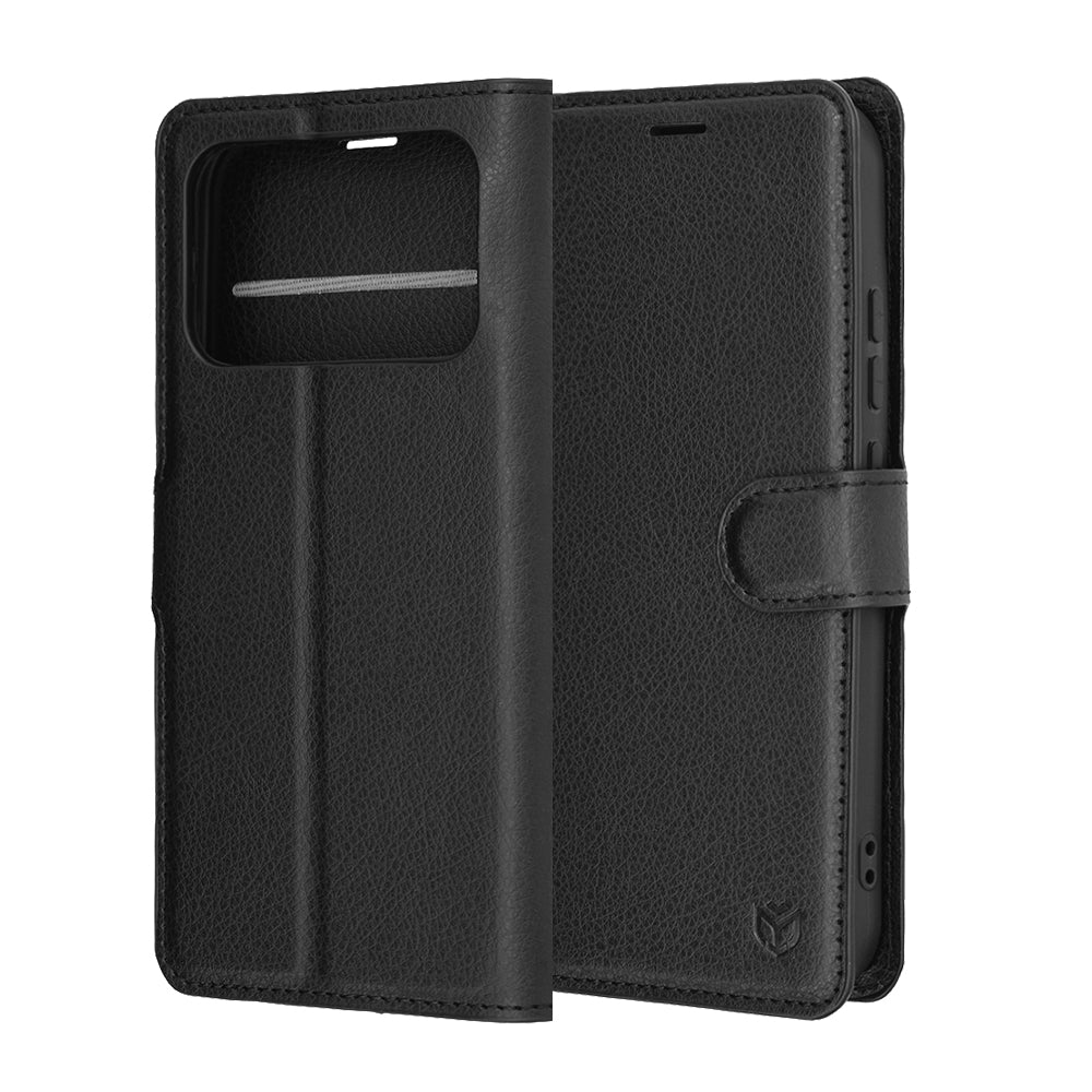 Husa de protectie Techsuit Leather Folio compatibil cu Xiaomi Poco F8 Pro, Negru