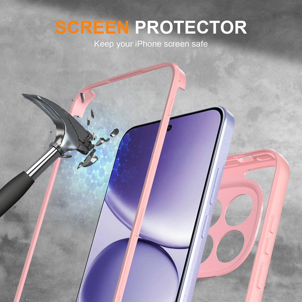 Folie de protectie Techsuit ColorVerse 360 Series + compatibil cu Xiaomi Redmi Note 15 Pro+ 5G / Poco M8 Pro 5G, Roz