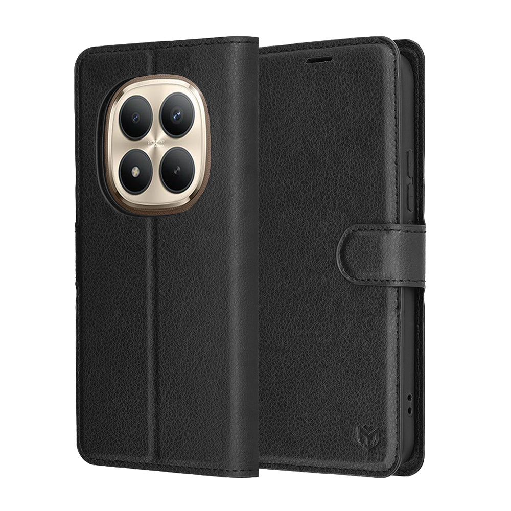 Husa de protectie Techsuit Leather Folio compatibil cu Xiaomi Redmi Note 15 Pro+ 5G / Poco M8 Pro 5G, Negru