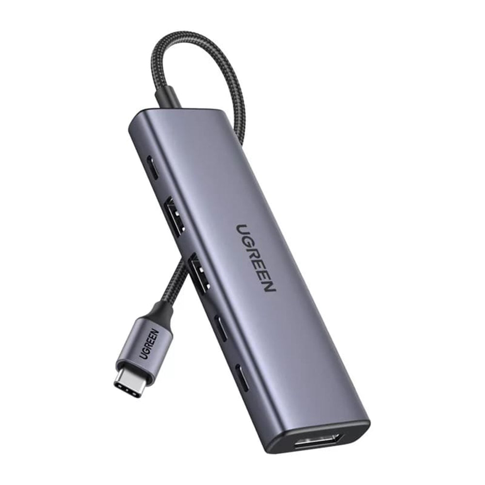 Hub/Dock Ugreen Docking Station CM511 (75586), USB-C to 2x USB 3.2, DP, 3x USB-C, 10Gbps, 4K@60Hz, PD100W, Gri