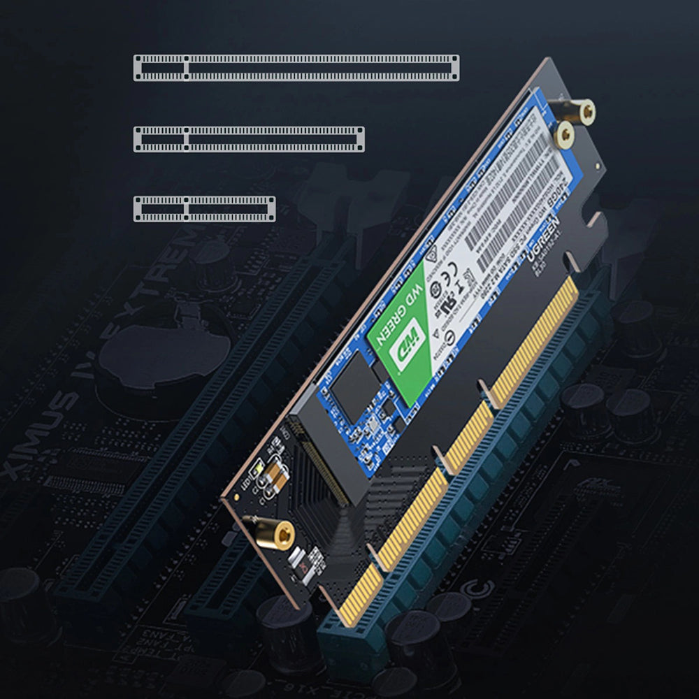 Stocare Ugreen Expansion Card CM465 (30715), PCIe 4.0 to M.2 NVMe, 64Gbps, Negru