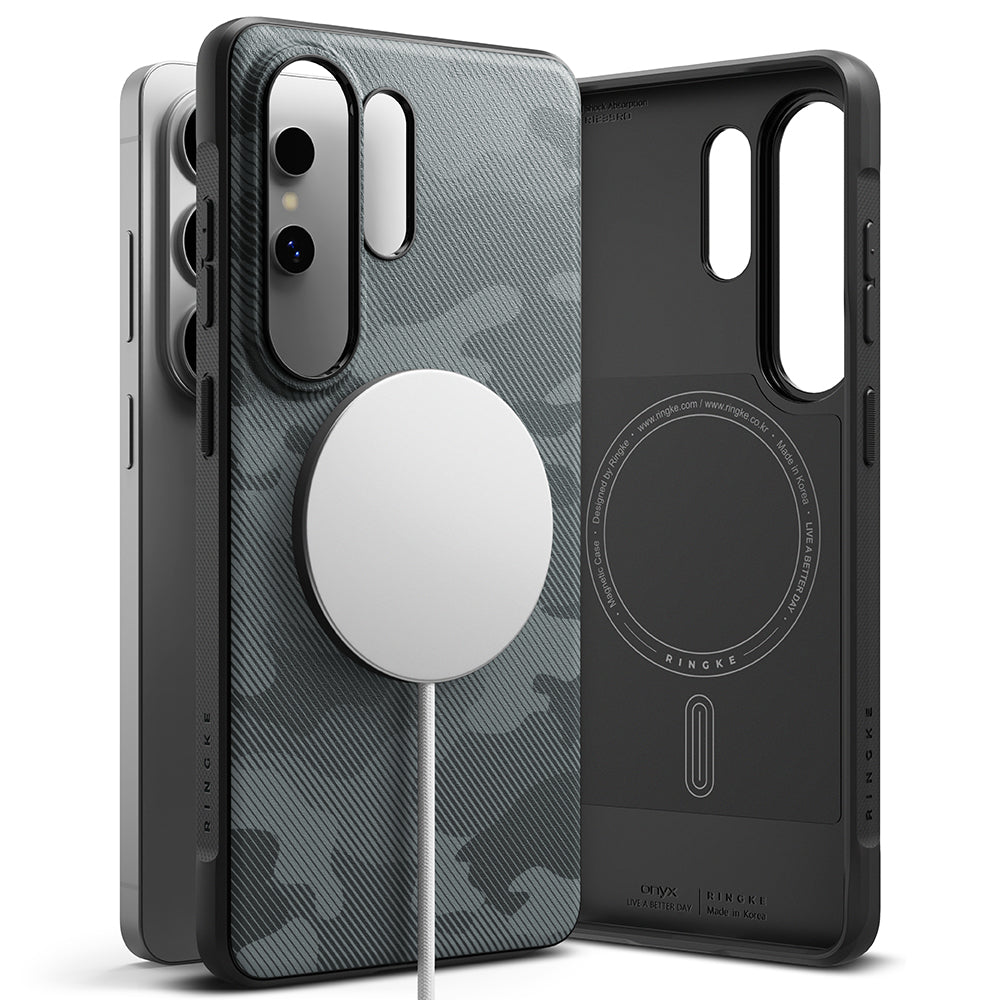 Husa de protectie Ringke Onyx MagSafe compatibil cu Samsung Galaxy S26 Ultra, Camo Black